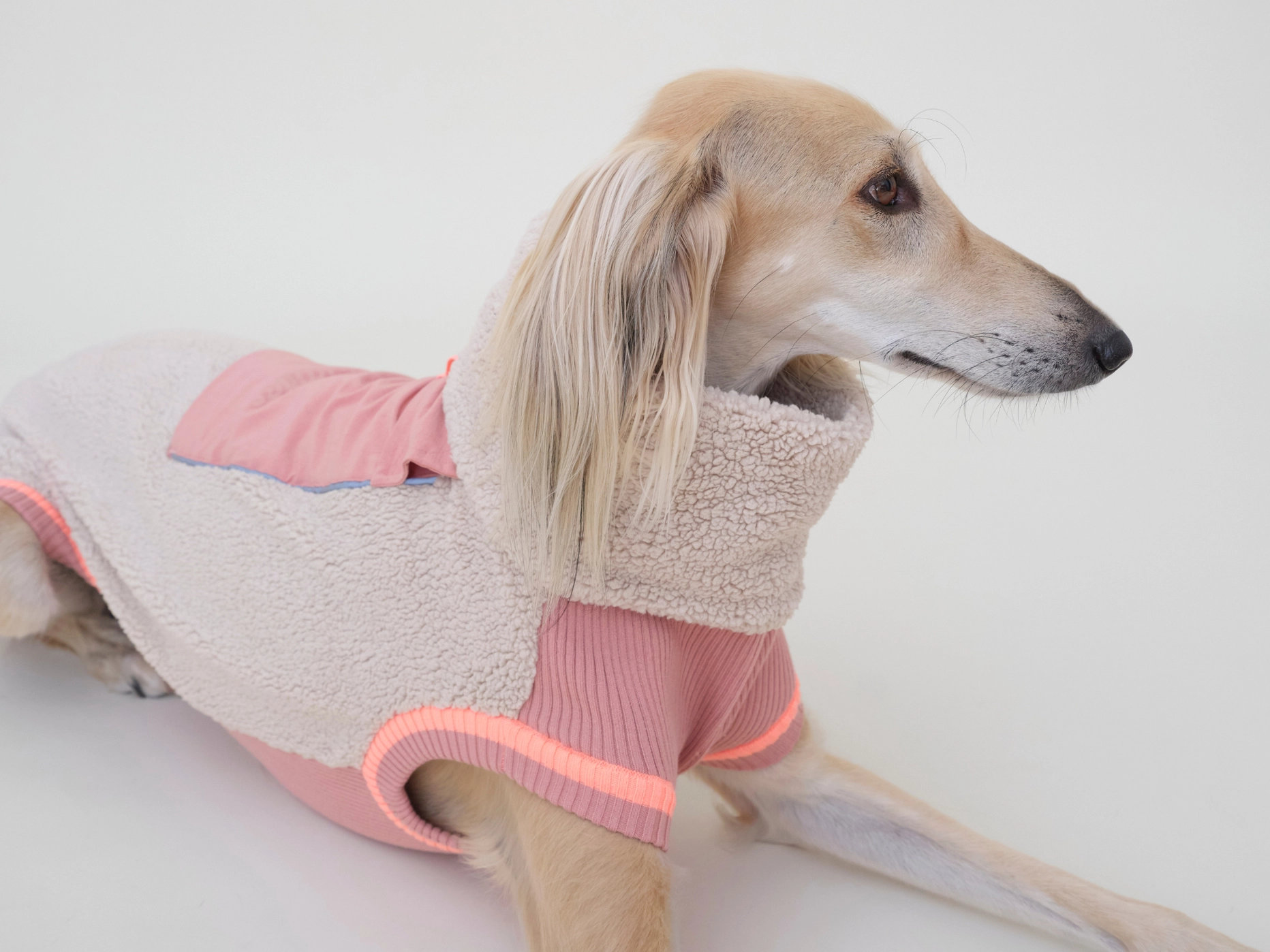 lumiies® THE SPORT RACER PULLOVER Royal Rosewood – warmer Sherpa Hundepullover Gr. 7