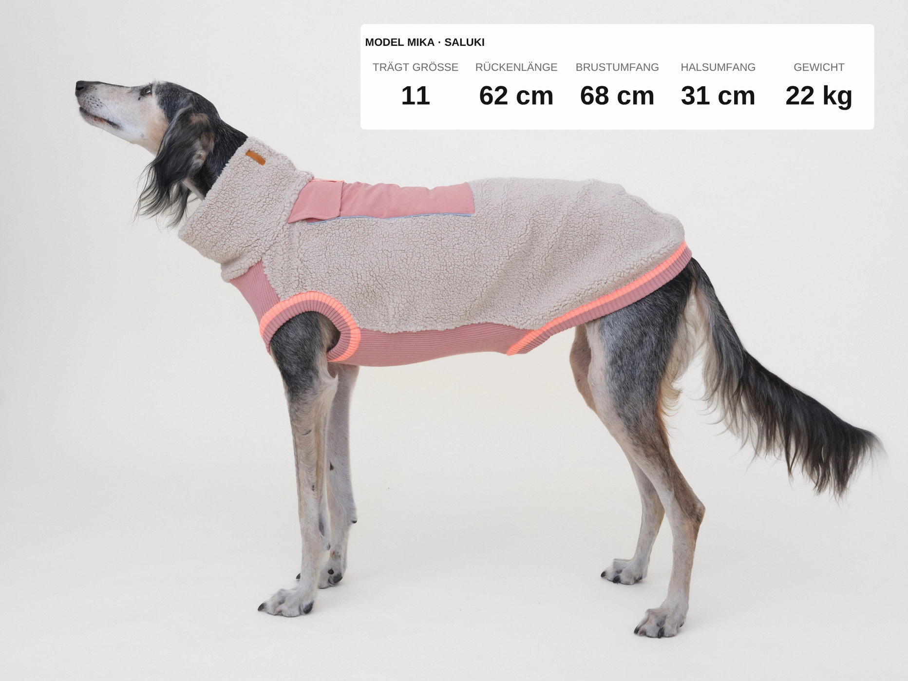 lumiies® THE SPORT RACER PULLOVER Royal Rosewood – warmer Sherpa Hundepullover Gr. 7