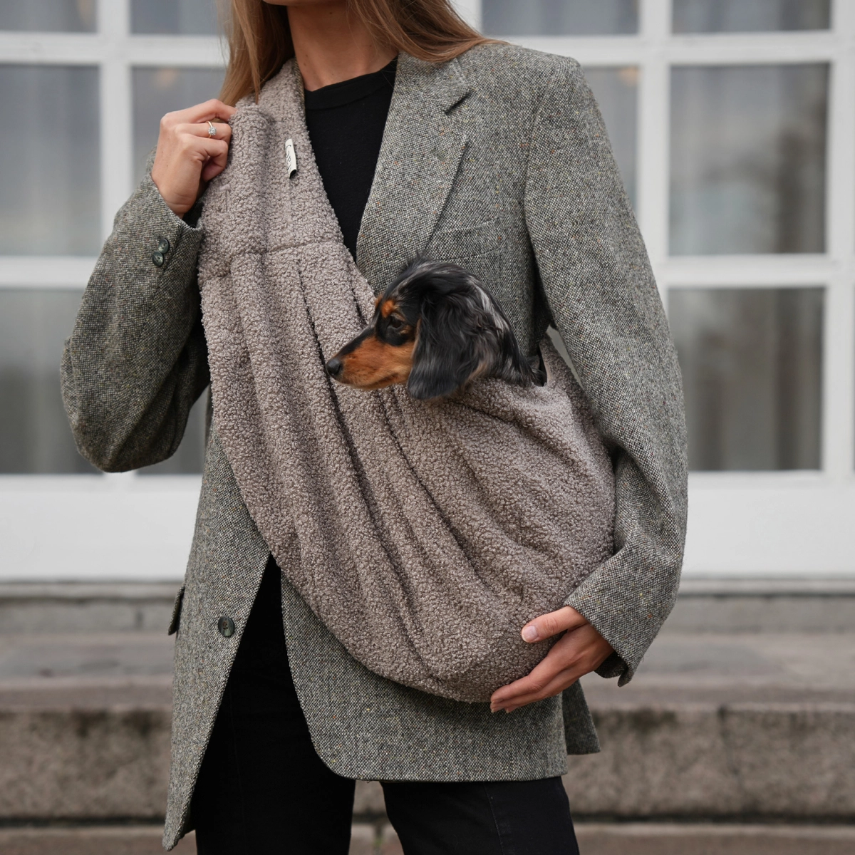 Hundetragetasche AVA Teddy Taupe