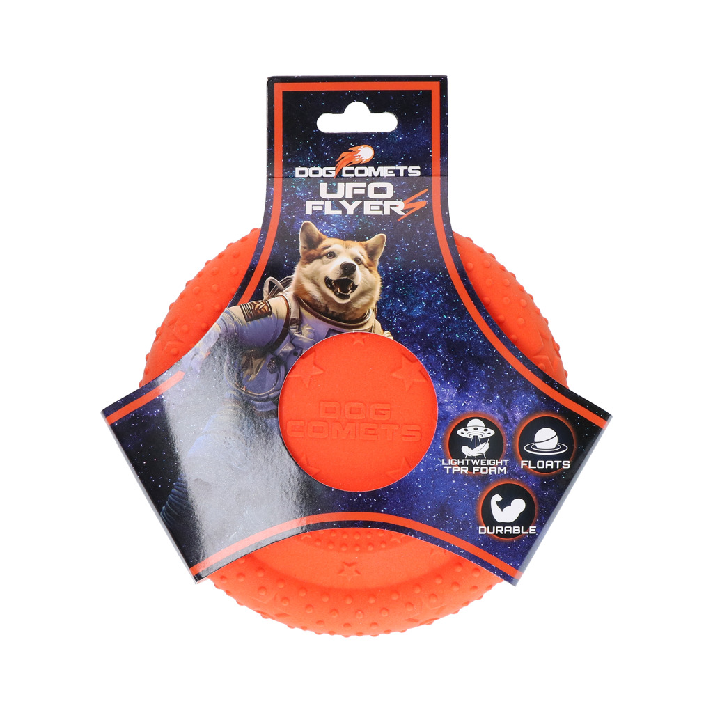 Dog Comets UFO Flyer Frisbee Orange