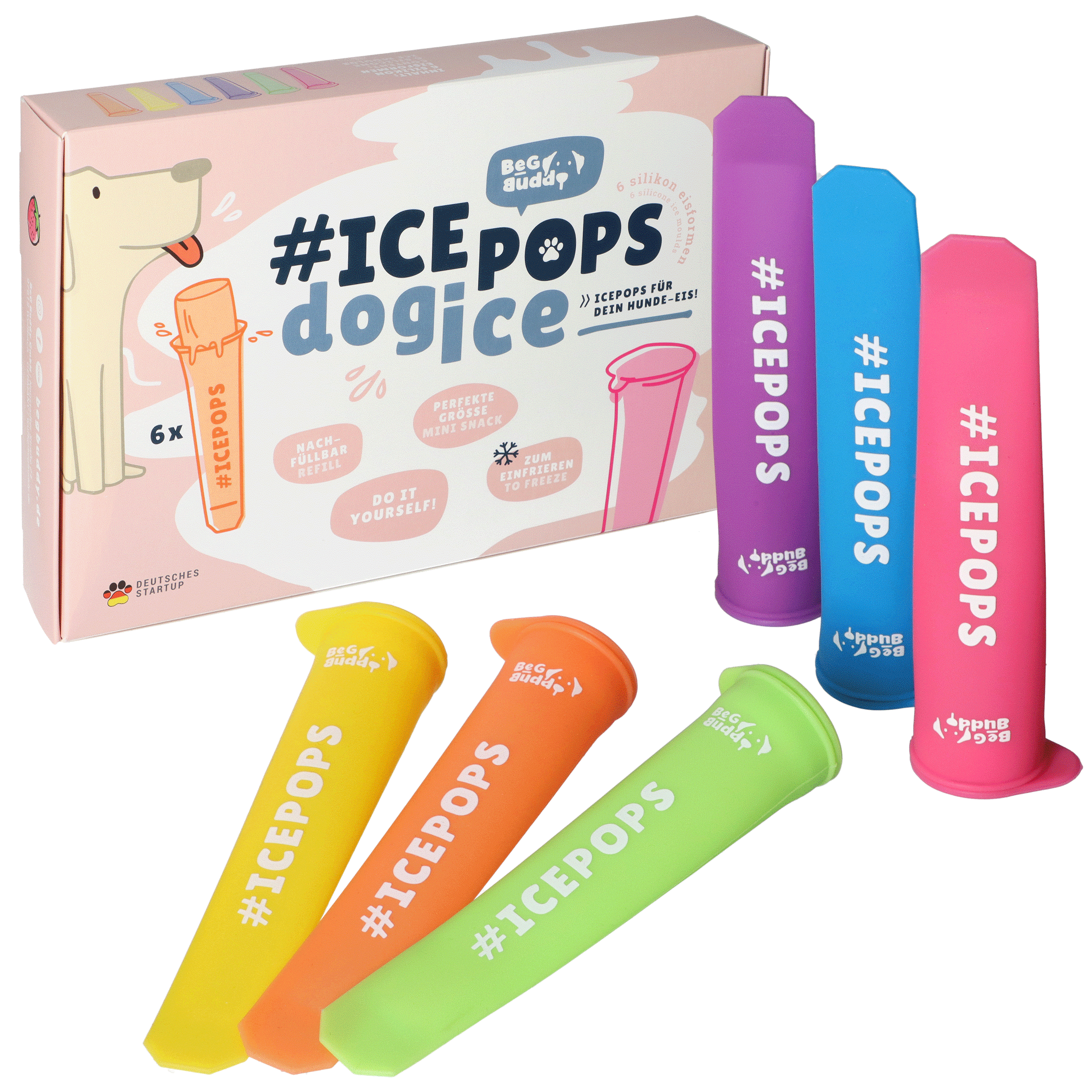 Eisformen ICEPOPS für Hundeeis (6er)