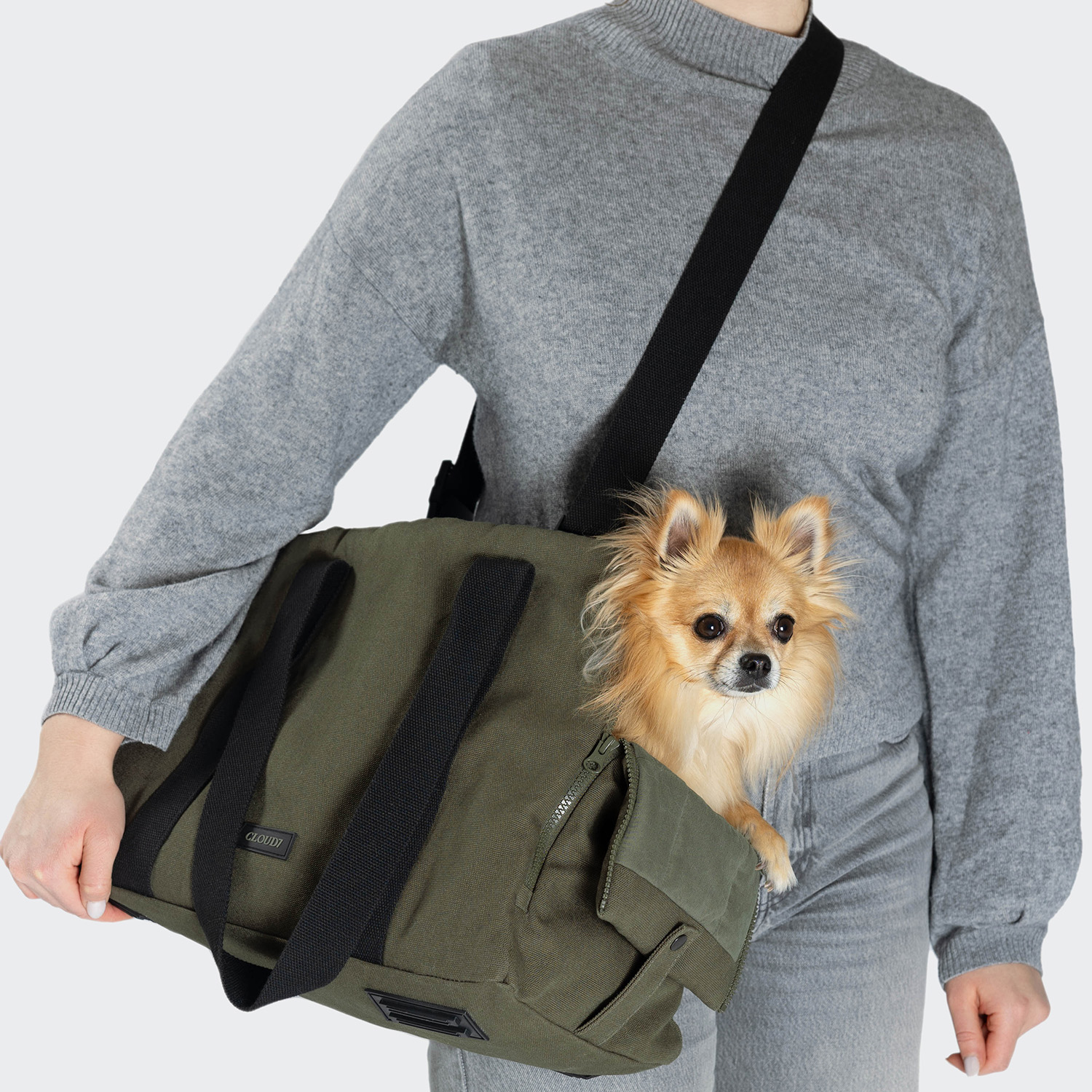 Hundetasche TURIN Canvas Olive