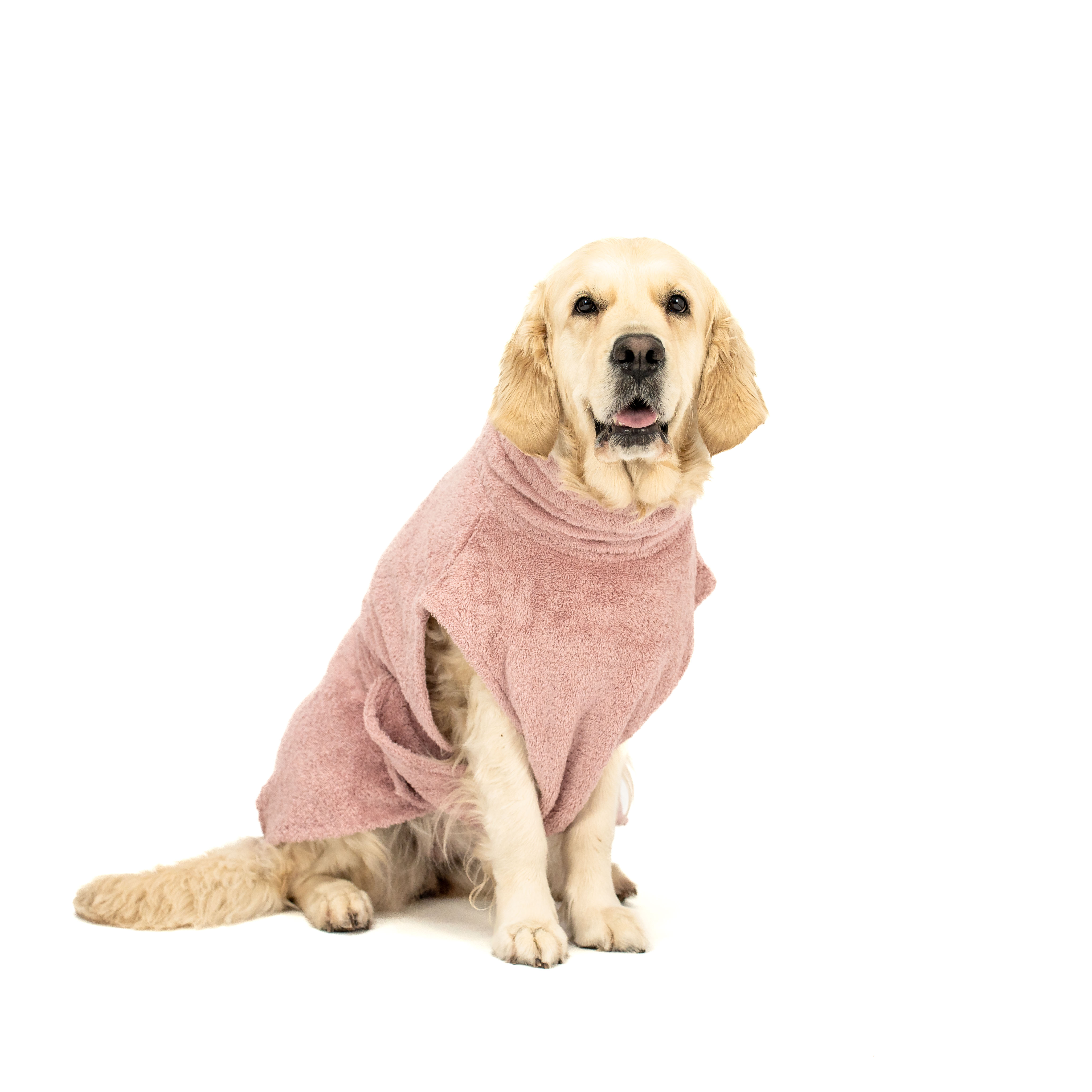 Hundebademantel aus Bio-Baumwolle Pink Berry