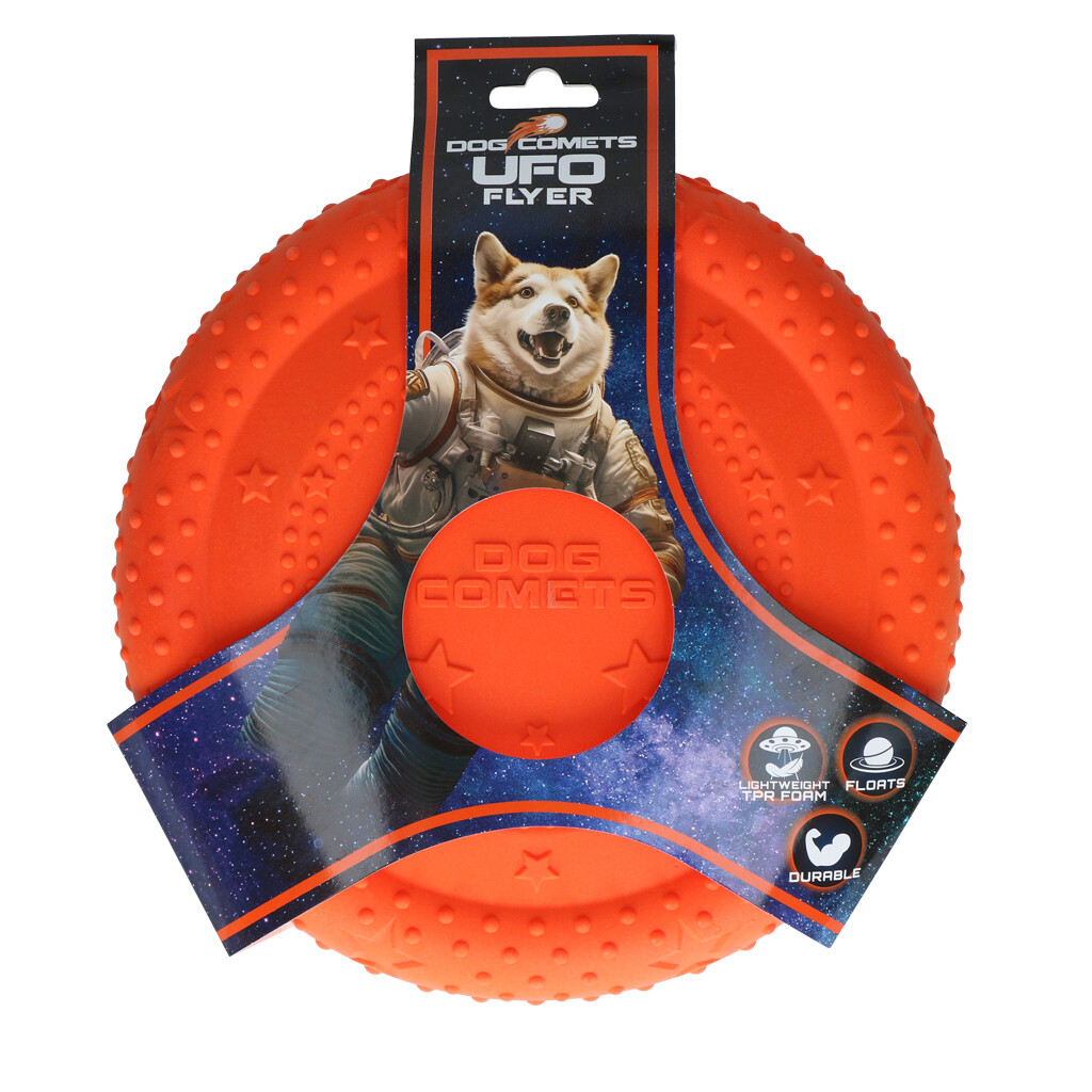 Dog Comets UFO Flyer Frisbee Orange