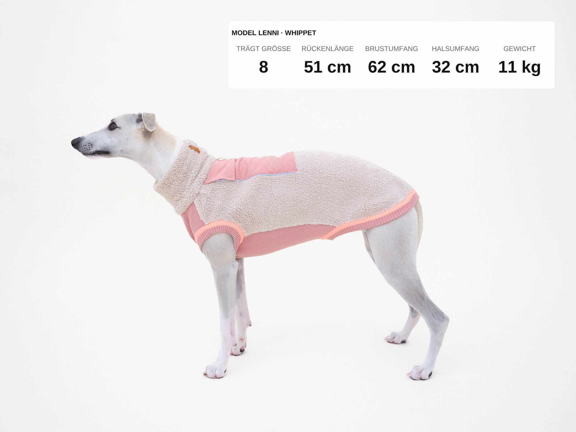 lumiies® THE SPORT RACER PULLOVER Royal Rosewood – warmer Sherpa Hundepullover Gr. 7