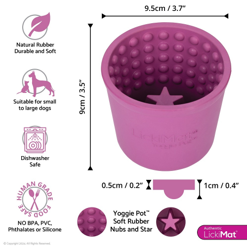 LickiMat® Antischlingnapf YOGGIE POT Purple
