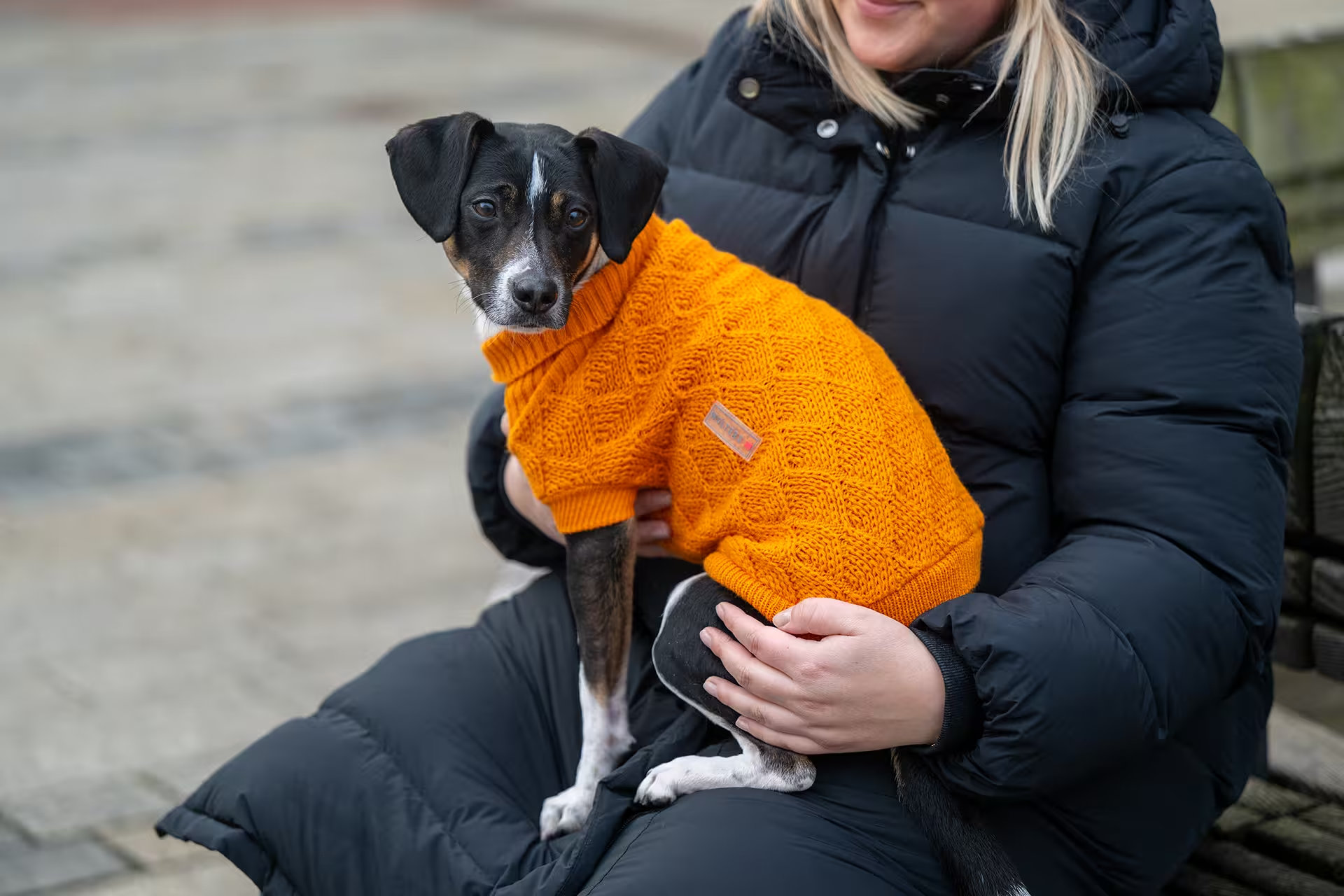 WOLTERS Strickpullover Diamond fancy orange Gr. 20