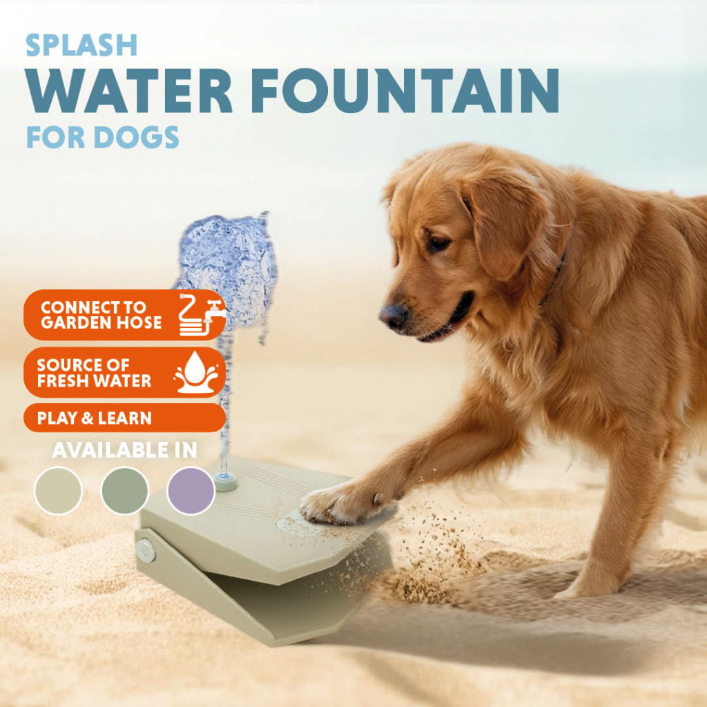 Coolpets Splash Water Fountain Olivgrün