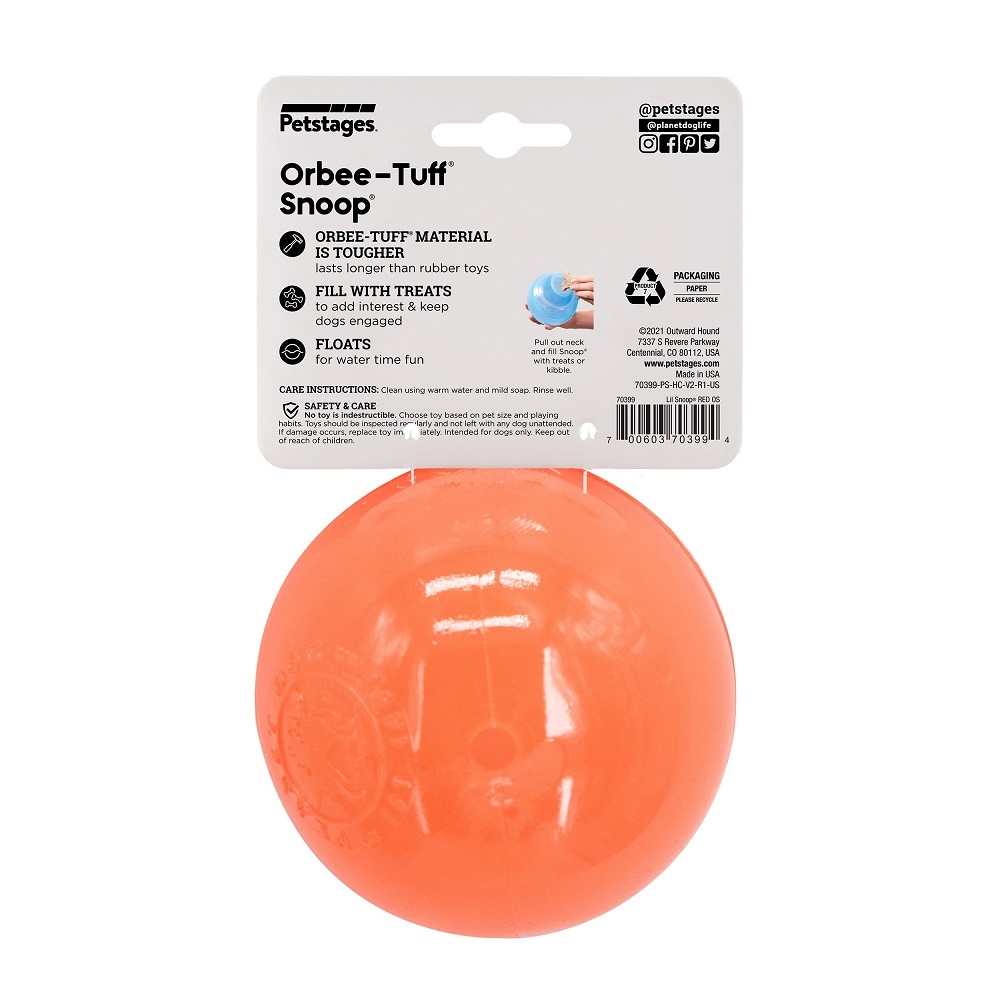 Planet Dog Hundespielzeug Orbee-Tuff® Lil' SNOOP Red Small