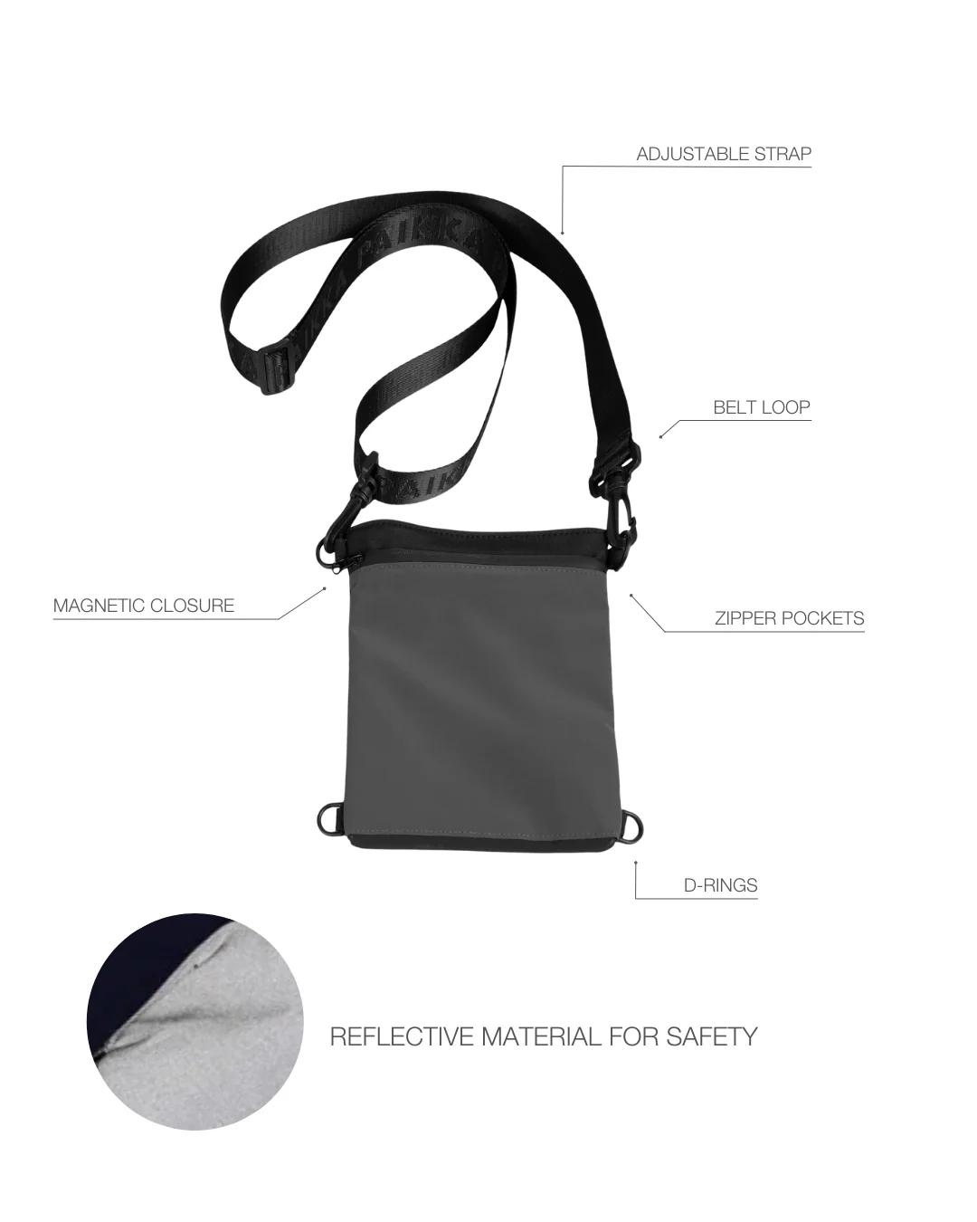 Reflektierende Leckerli-Beutel TREAT POUCH dark