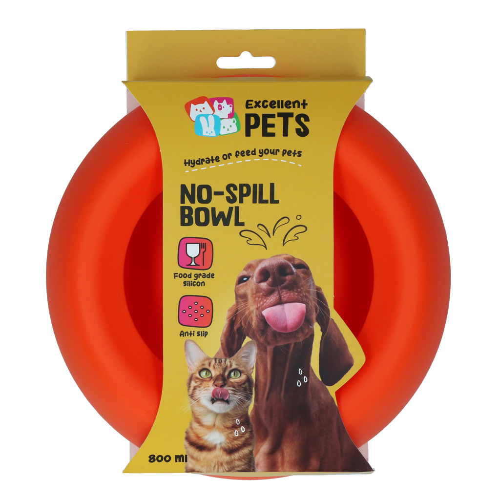 Excellent Pets No-Spill Bowl 800 ml Orange