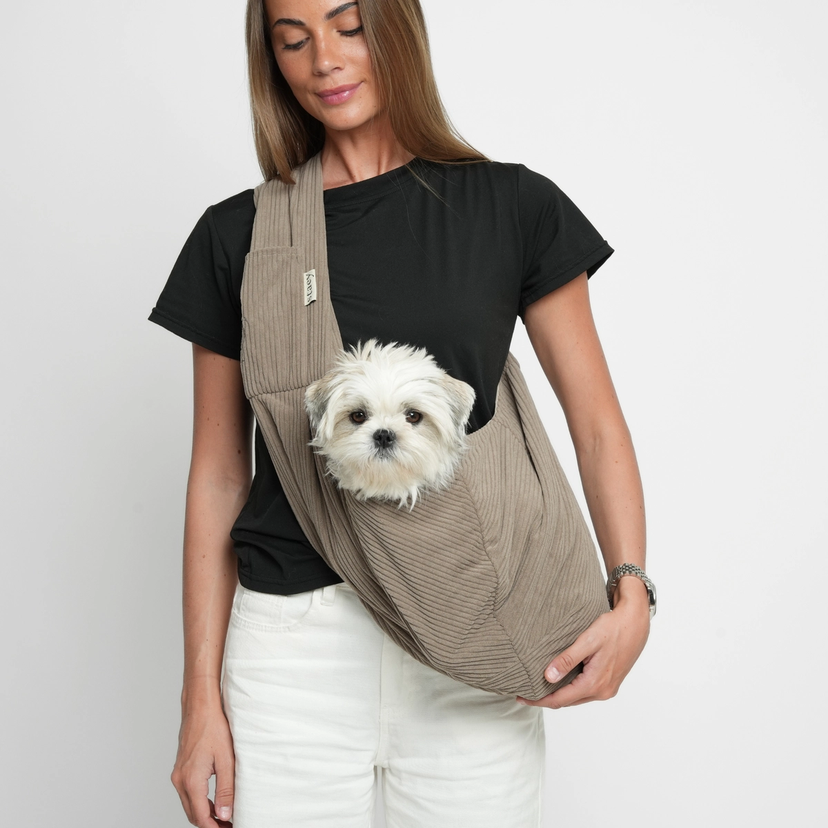 Hundetragetasche AVA Corduray Taupe