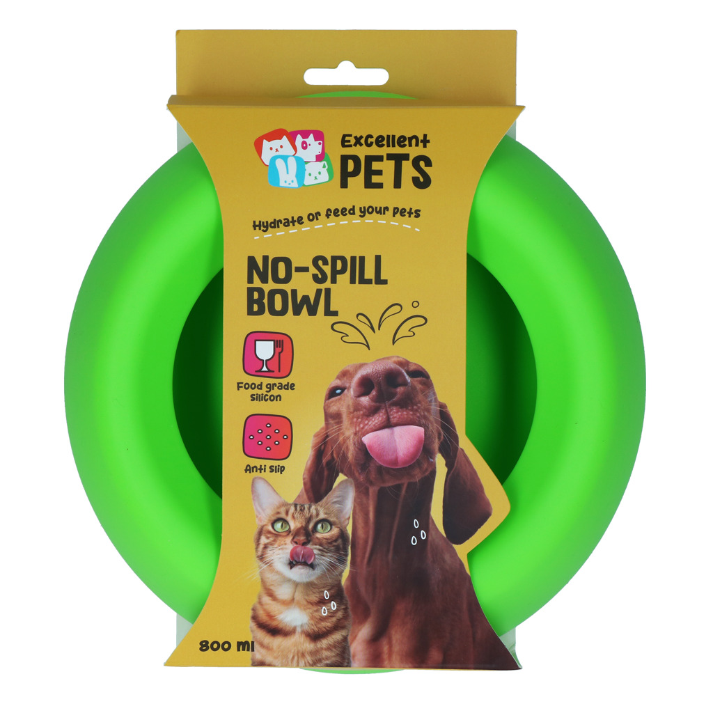 Excellent Pets No-Spill Bowl 800 ml Grün