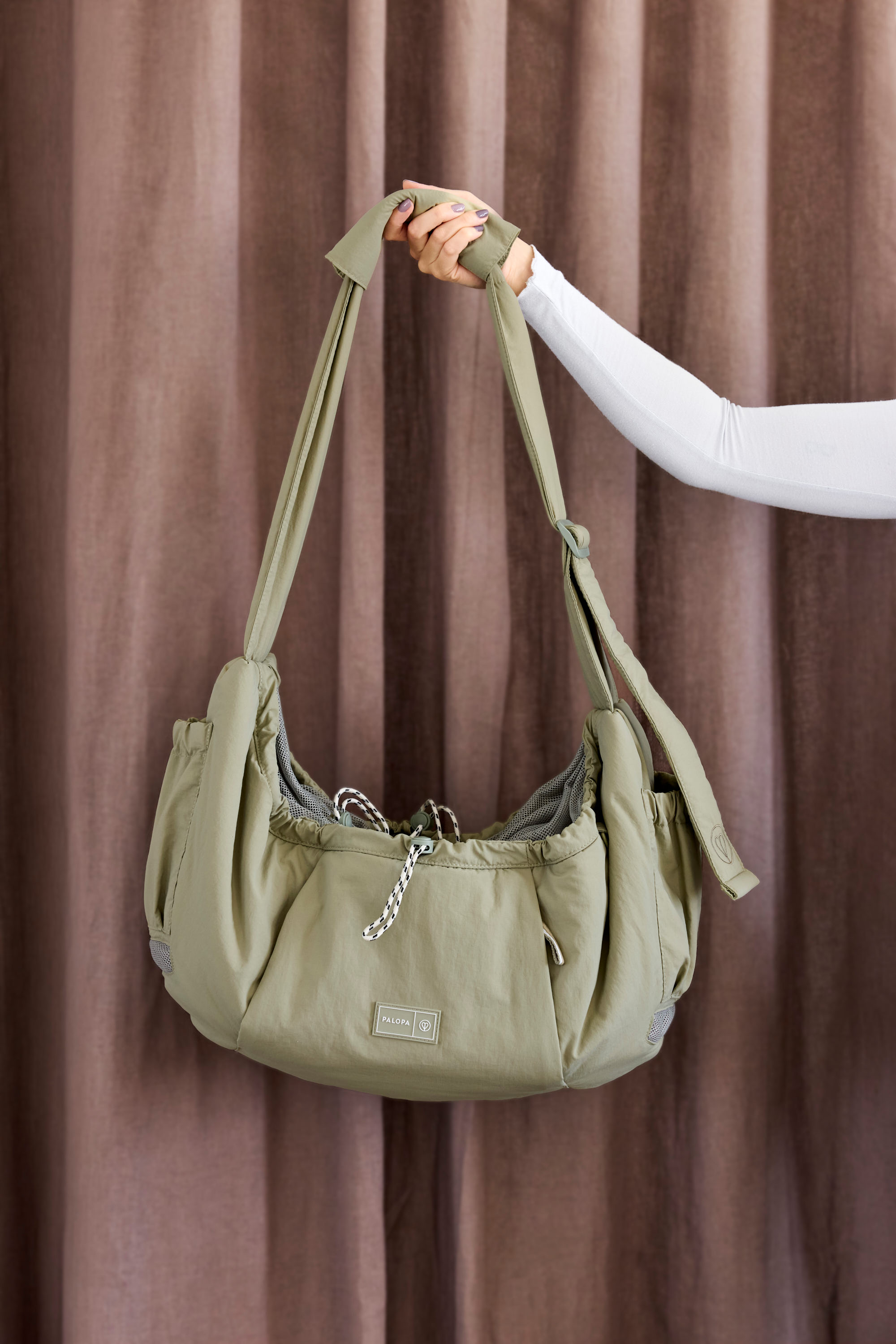 PALOPA Dog Bag BARA Crinkled Pale Olive